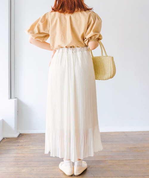 nemne store(ネンネストア)の「マカロンを焼くアシメフリルシャツ(シャツ/ブラウス・レディース・ベージュ/オフホワイト/チェック・フリー)」の6枚目の写真
