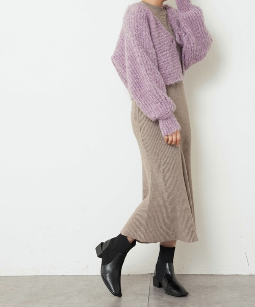 natural couture（ナチュラルクチュール）の「【WEB限定】セットアップガーリーニットワンピース Sサイズ（ワンピース・レディース・ブラック/テラコッタ/モカ/ナチュラル・SMALL）」の6枚目の写真