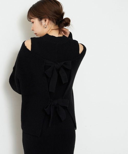 natural couture（ナチュラルクチュール）の「【WEB限定】セットアップガーリーニットワンピース Sサイズ（ワンピース・レディース・ブラック/テラコッタ/モカ/ナチュラル・SMALL）」の5枚目の写真