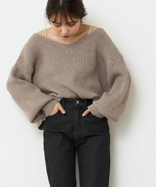 natural couture（ナチュラルクチュール）の「【WEB限定】セットアップガーリーニットワンピース Sサイズ（ワンピース・レディース・ブラック/テラコッタ/モカ/ナチュラル・SMALL）」の13枚目の写真