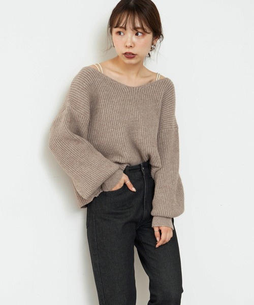 natural couture（ナチュラルクチュール）の「【WEB限定】セットアップガーリーニットワンピース Sサイズ（ワンピース・レディース・ブラック/テラコッタ/モカ/ナチュラル・SMALL）」の17枚目の写真