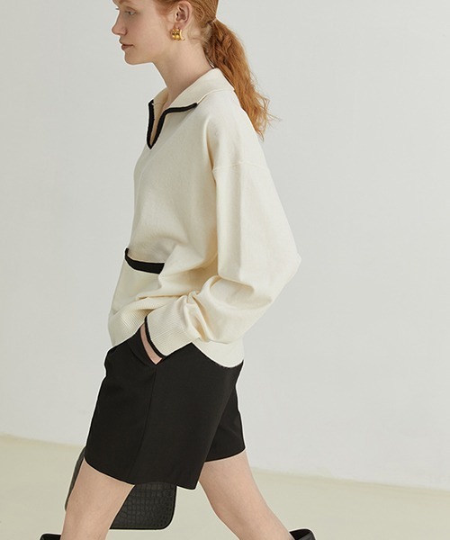 Fano Studios(ファノ ストゥディオズ)の「【Fano Studios】Open collar sweater FQ21S061(ニット/セーター・レディース・アイボリー・S/M/L)」の6枚目の写真