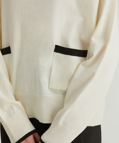 Fano Studios(ファノ ストゥディオズ)の「【Fano Studios】Open collar sweater FQ21S061(ニット/セーター・レディース・アイボリー・S/M/L)」の8枚目の写真