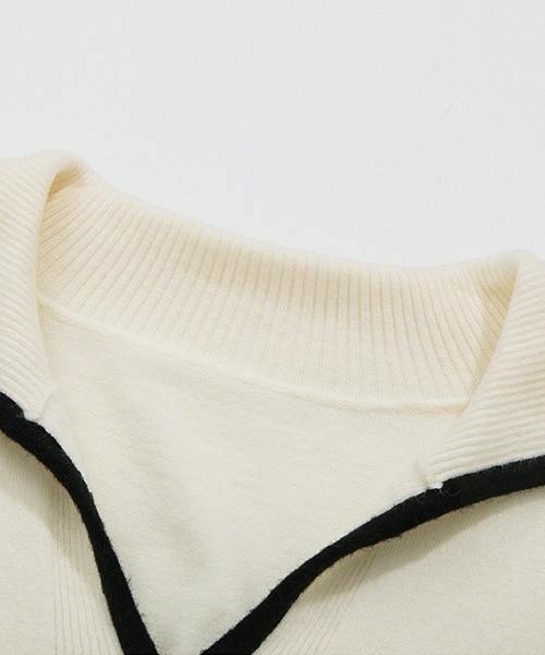 Fano Studios(ファノ ストゥディオズ)の「【Fano Studios】Open collar sweater FQ21S061(ニット/セーター・レディース・アイボリー・S/M/L)」の12枚目の写真