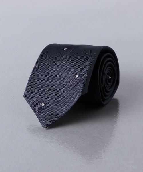 UNITED ARROWS（ユナイテッドアローズ）の「＜UNITED ARROWS＞ジャガード コモン タイ（ネクタイ・メンズ・ブラック/ネイビー・FREE）」の2枚目の写真
