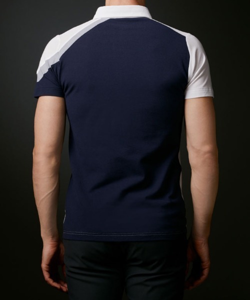 セール ポロシャツ オーガニックアイスコットン100 鹿の子切り替えシャツ ポロシャツ トップス Descente Descente Golf デサントゴルフ のファッション