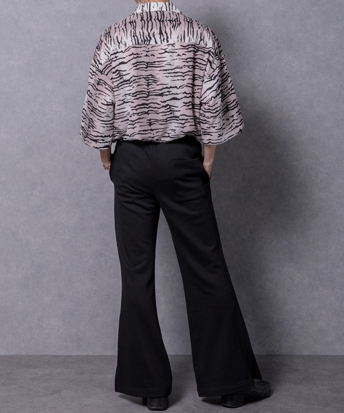 Adoon plain(アドーンプレーン)の「【Adoon plain】スウェットフレアパンツ(スウェットパンツ・メンズ・ブラック/グリーン/グレー・LARGE/MEDIUM)」の6枚目の写真