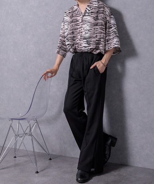 Adoon plain(アドーンプレーン)の「【Adoon plain】スウェットフレアパンツ(スウェットパンツ・メンズ・ブラック/グリーン/グレー・LARGE/MEDIUM)」の8枚目の写真