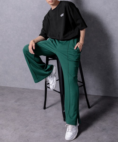 Adoon plain(アドーンプレーン)の「【Adoon plain】スウェットフレアパンツ(スウェットパンツ・メンズ・ブラック/グリーン/グレー・LARGE/MEDIUM)」の10枚目の写真