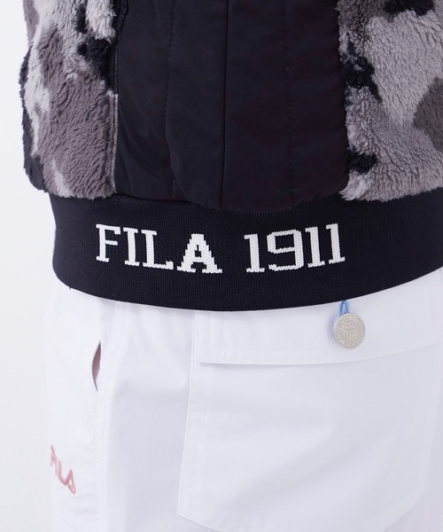 FILA(フィラ)の「【FILA GOLF/フィラゴルフ】セットアイテム 上下着脱式 ワンピース ワンポイントロゴ ボアフリース ベスト 中綿入りスカート(ワンピース・レディース・カーキ/グレー/ブラック・M/L/LL)」の8枚目の写真