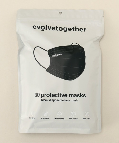 evolvetogether（イボルブトゥギャザー）の「【evolvetogether / イヴォルブトゥギャザー】 MILAN 30FACE MASKS（マスク・メンズ・ブラック・FREE）」の11枚目の写真