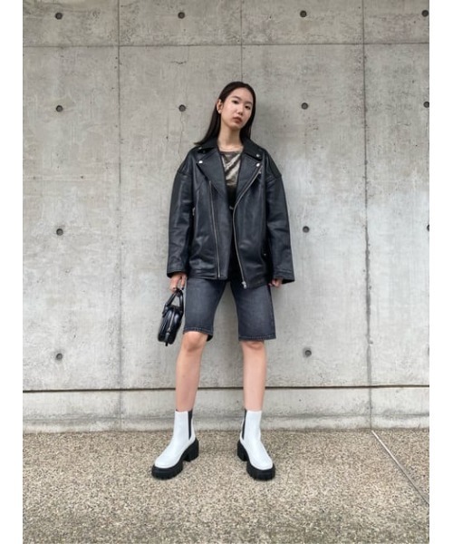 MOUSSY（マウジー）の「DENIM HALF パンツ（デニムパンツ・レディース・ライトブラック・2/0/1）」の17枚目の写真