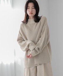 LOWRYS FARM | ストライプハイネックプルオーバーＬＳ　215159(ニット/セーター)