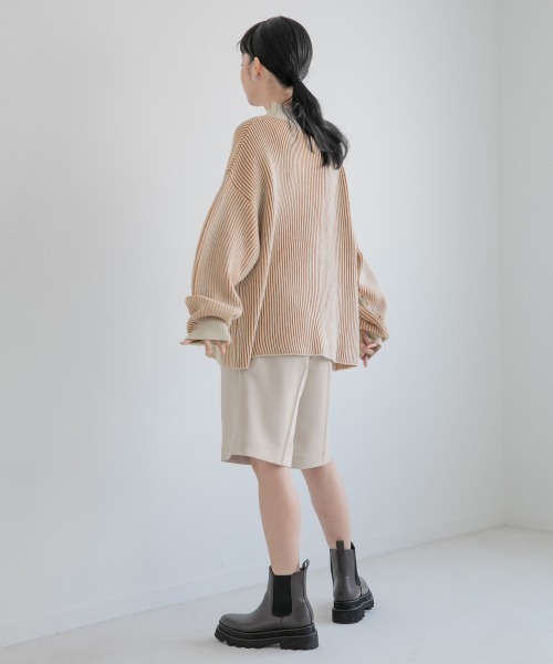 LOWRYS FARM（ローリーズファーム）の「ストライプハイネックプルオーバーＬＳ　215159（ニット/セーター・レディース・ブラック/オレンジ/ブルー/アイボリー/ブラウン・FREE）」の12枚目の写真