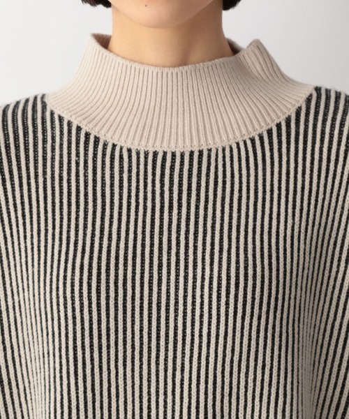 LOWRYS FARM（ローリーズファーム）の「ストライプハイネックプルオーバーＬＳ　215159（ニット/セーター・レディース・ブラック/オレンジ/ブルー/アイボリー/ブラウン・FREE）」の16枚目の写真