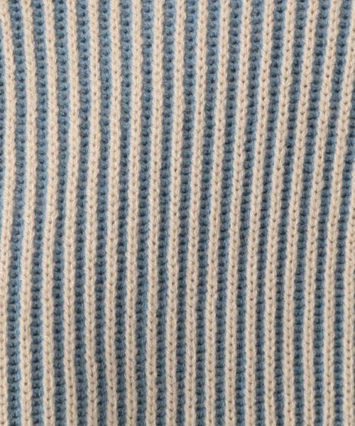 LOWRYS FARM（ローリーズファーム）の「ストライプハイネックプルオーバーＬＳ　215159（ニット/セーター・レディース・ブラック/オレンジ/ブルー/アイボリー/ブラウン・FREE）」の20枚目の写真