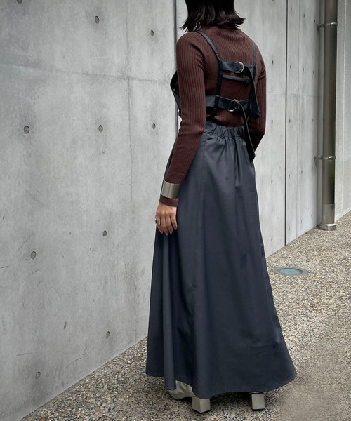 &g'aime(アンジェム)の「【&g’aime】ウォッシャブルウールリブニット(ニット/セーター・レディース・ブラック/カーキ/ライトグレー/ブラウン・FREE)」の21枚目の写真