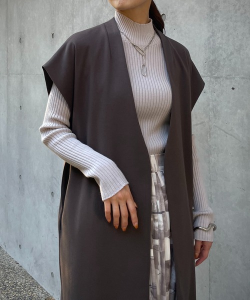 &g'aime(アンジェム)の「【&g’aime】ウォッシャブルウールリブニット(ニット/セーター・レディース・ブラック/カーキ/ライトグレー/ブラウン・FREE)」の20枚目の写真