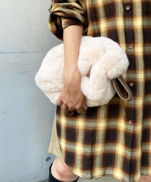 DouDou（ドゥドゥ）の「フェイクレッキスBAG（ハンドバッグ・レディース・ベージュ/モカ・FREE）」の8枚目の写真