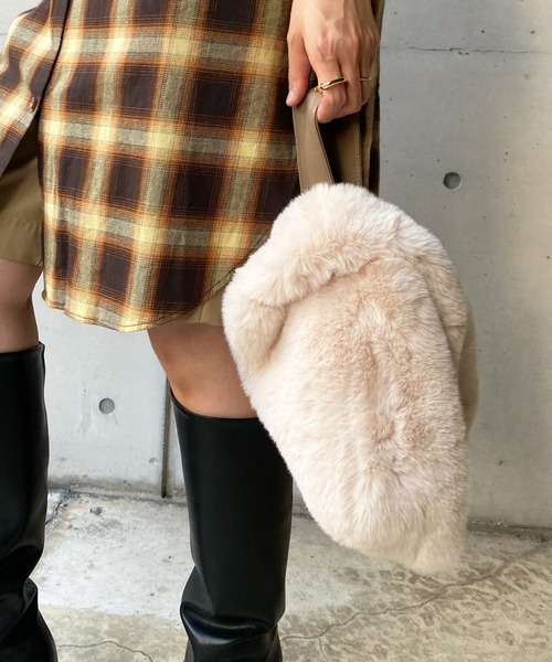 DouDou（ドゥドゥ）の「フェイクレッキスBAG（ハンドバッグ・レディース・ベージュ/モカ・FREE）」の9枚目の写真