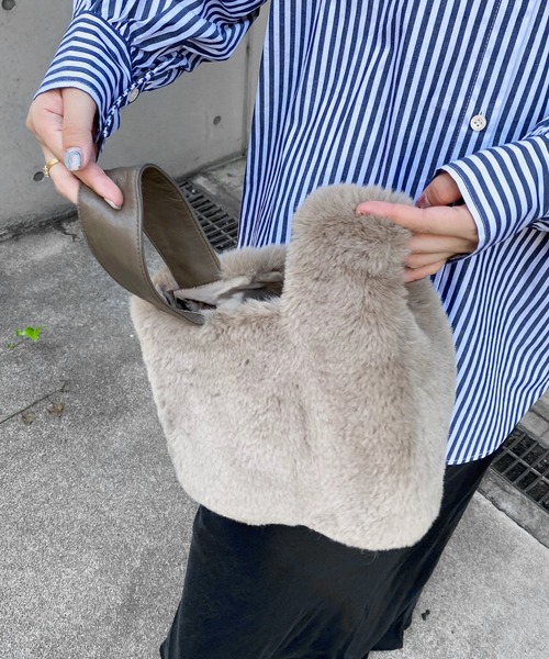 DouDou（ドゥドゥ）の「フェイクレッキスBAG（ハンドバッグ・レディース・ベージュ/モカ・FREE）」の11枚目の写真