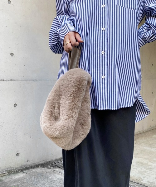 DouDou（ドゥドゥ）の「フェイクレッキスBAG（ハンドバッグ・レディース・ベージュ/モカ・FREE）」の12枚目の写真