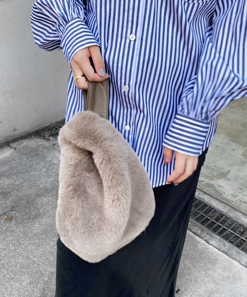 DouDou（ドゥドゥ）の「フェイクレッキスBAG（ハンドバッグ・レディース・ベージュ/モカ・FREE）」の13枚目の写真