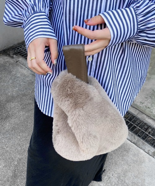 DouDou（ドゥドゥ）の「フェイクレッキスBAG（ハンドバッグ・レディース・ベージュ/モカ・FREE）」の15枚目の写真