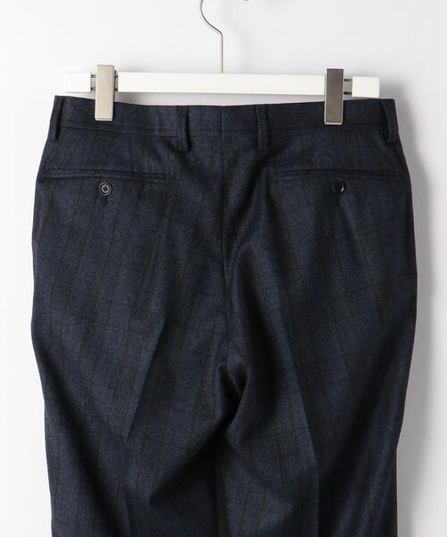 green label relaxing(グリーンレーベルリラクシング)の「<CANONICO(カノニコ)>フラノチェック RG ノープリーツ スーツパンツ(スーツパンツ・メンズ・ネイビー・80cm/76cm/92cm/88cm/84cm/72cm)」の9枚目の写真