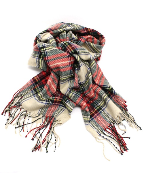 RNA（アールエヌエー）の「E4812 チェックワイドストール（ストール/ショール・レディース・ネイビー/ブラウン/グレー/アイボリー・FREE）」の15枚目の写真