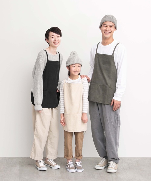 COCO WALK（ココウォーク）の「COCOWALK:親子シェアエプロン（エプロン・レディース・ブラック/ナチュラル/カーキ・FREE）」の8枚目の写真