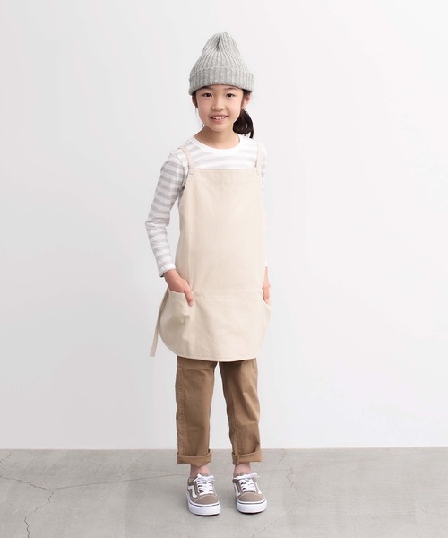 COCO WALK（ココウォーク）の「COCOWALK:親子シェアエプロン（エプロン・レディース・ブラック/ナチュラル/カーキ・FREE）」の9枚目の写真