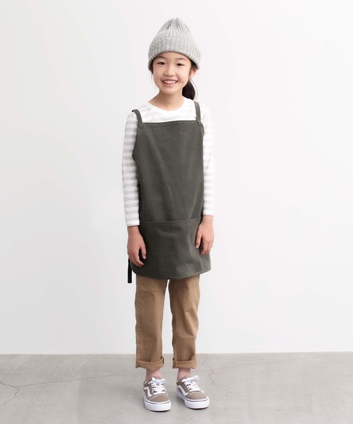 COCO WALK（ココウォーク）の「COCOWALK:親子シェアエプロン（エプロン・レディース・ブラック/ナチュラル/カーキ・FREE）」の10枚目の写真