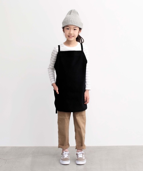 COCO WALK（ココウォーク）の「COCOWALK:親子シェアエプロン（エプロン・レディース・ブラック/ナチュラル/カーキ・FREE）」の14枚目の写真