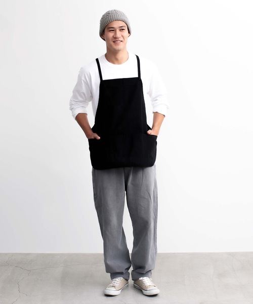 COCO WALK（ココウォーク）の「COCOWALK:親子シェアエプロン（エプロン・レディース・ブラック/ナチュラル/カーキ・FREE）」の4枚目の写真