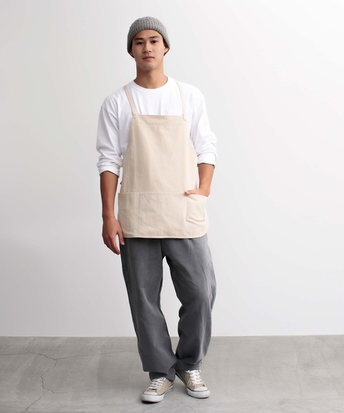 COCO WALK（ココウォーク）の「COCOWALK:親子シェアエプロン（エプロン・レディース・ブラック/ナチュラル/カーキ・FREE）」の12枚目の写真