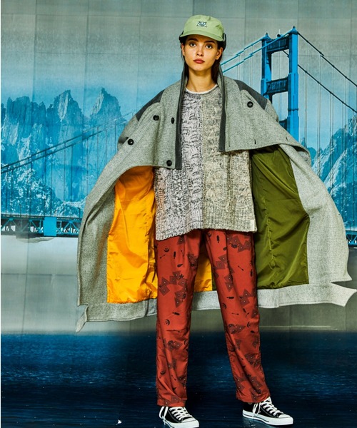 AlexanderLeeChang（アレキサンダーリーチャン）の「AlexanderLeeChang/アレキサンダーリーチャン SAKASAMA LONG P COAT サカサマロングピーコート　AC032106（ピーコート・メンズ・ベージュ/ネイビー/グレー・2/3）」の6枚目の写真