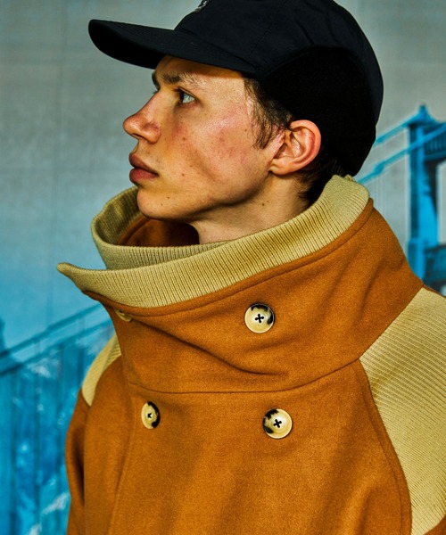 AlexanderLeeChang（アレキサンダーリーチャン）の「AlexanderLeeChang/アレキサンダーリーチャン SAKASAMA LONG P COAT サカサマロングピーコート　AC032106（ピーコート・メンズ・ベージュ/ネイビー/グレー・2/3）」の13枚目の写真