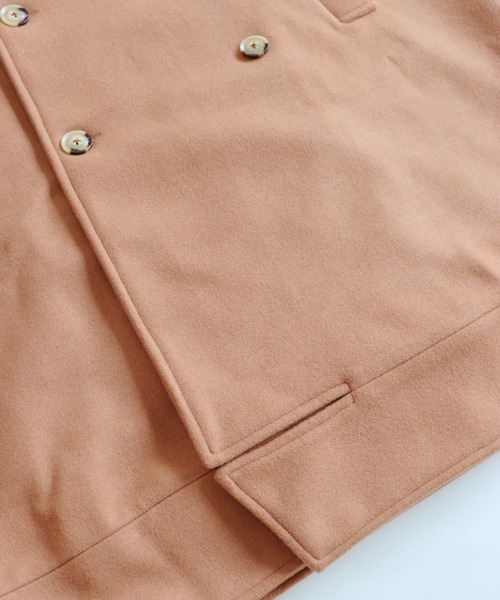 AlexanderLeeChang（アレキサンダーリーチャン）の「AlexanderLeeChang/アレキサンダーリーチャン SAKASAMA LONG P COAT サカサマロングピーコート　AC032106（ピーコート・メンズ・ベージュ/ネイビー/グレー・2/3）」の12枚目の写真