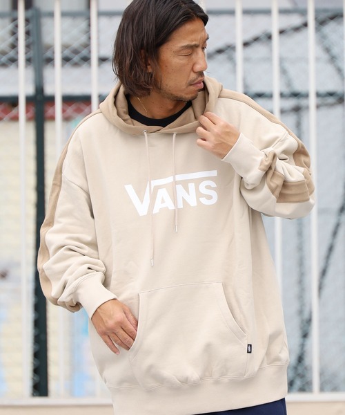 VANS（バンズ）の「VANS/ヴァンズ M VANS Switch Hoodie Sweat フロントロゴ フーディー（パーカー・メンズ・ホワイト/ベージュ/ネイビー・M/L/XL）」の10枚目の写真