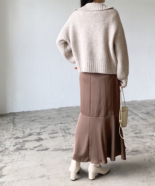 LIAN（リアン）の「ハーフジップニットプルオーバー（ニット/セーター・レディース・アイボリー/ブラック/ベージュ・FREE）」の15枚目の写真