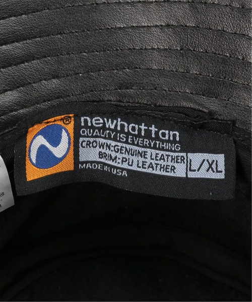 newhattan(ニューハッタン)の「【NEW HATTAN/ニューハッタン】レザーバケットハット(ハット・メンズ・その他・FREE)」の4枚目の写真