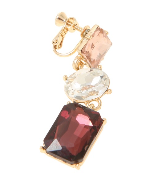 31 Sons de mode（トランテアン　ソン　ドゥ　モード）の「３連ビジューイヤリング（イヤリング・レディース・ピンク/ブルー・38）」の7枚目の写真