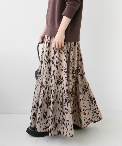JOURNAL STANDARD relume(ジャーナルスタンダード レリューム)の「アニマルプリントティアードスカート◆(スカート・レディース・ブルー/ベージュ・38/36)」の15枚目の写真