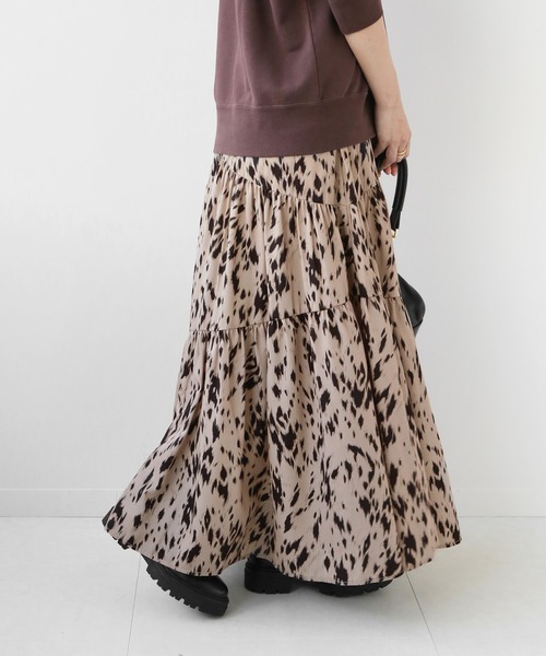 JOURNAL STANDARD relume(ジャーナルスタンダード レリューム)の「アニマルプリントティアードスカート◆(スカート・レディース・ブルー/ベージュ・38/36)」の16枚目の写真