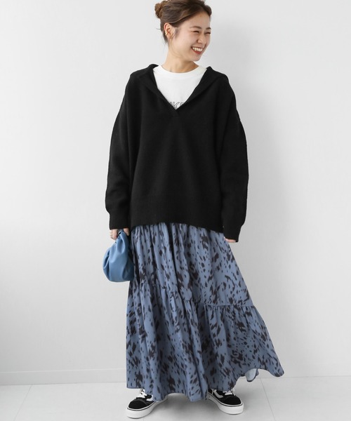 【極美品】relume アニマルプリントティアードスカート JOURNAL STANDARD relume（ジャーナルスタンダード レリューム