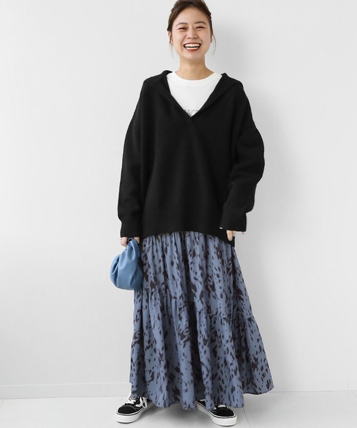 JOURNAL STANDARD relume(ジャーナルスタンダード レリューム)の「アニマルプリントティアードスカート◆(スカート・レディース・ブルー/ベージュ・38/36)」の18枚目の写真
