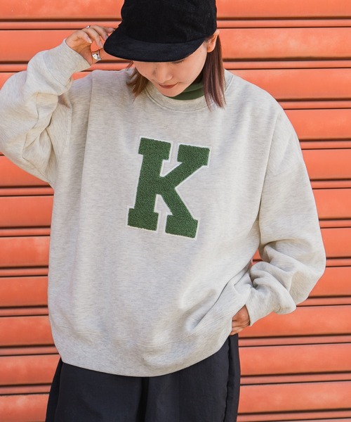 kutir(クティール)の「レイヤード風ハイネックスウェット(スウェット・レディース・チャコールグレー/ダークブラウン/グリーン/ラベンダー/オートミール・FREE)」の3枚目の写真