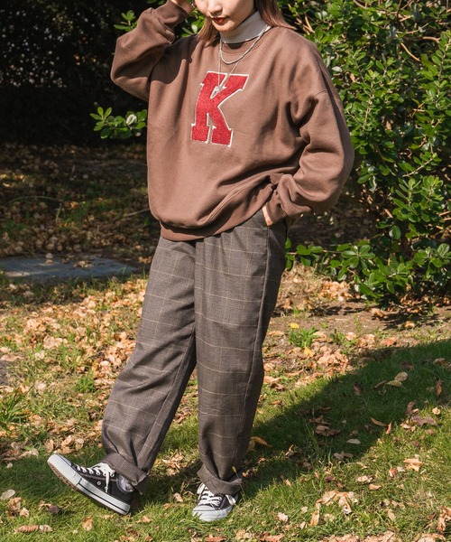 kutir(クティール)の「レイヤード風ハイネックスウェット(スウェット・レディース・チャコールグレー/ダークブラウン/グリーン/ラベンダー/オートミール・FREE)」の20枚目の写真