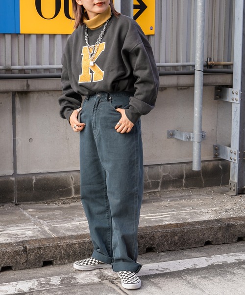 kutir(クティール)の「レイヤード風ハイネックスウェット(スウェット・レディース・チャコールグレー/ダークブラウン/グリーン/ラベンダー/オートミール・FREE)」の15枚目の写真